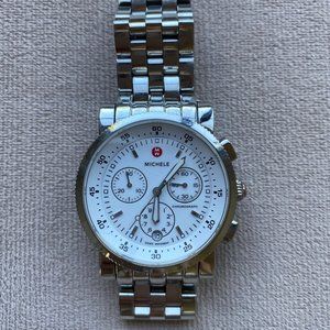 Michele Sport Sail white dial stainless watch 38mm